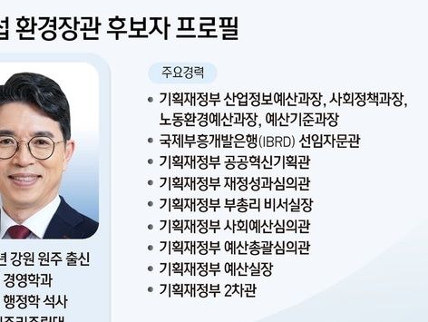 [그래픽] 김완섭 환경장관 후보자 프로필